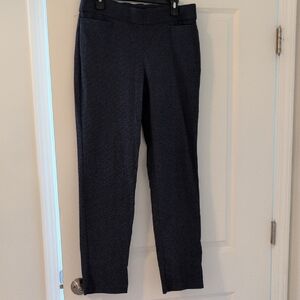 Liz Claiborne Dark Blue Patterned Pants